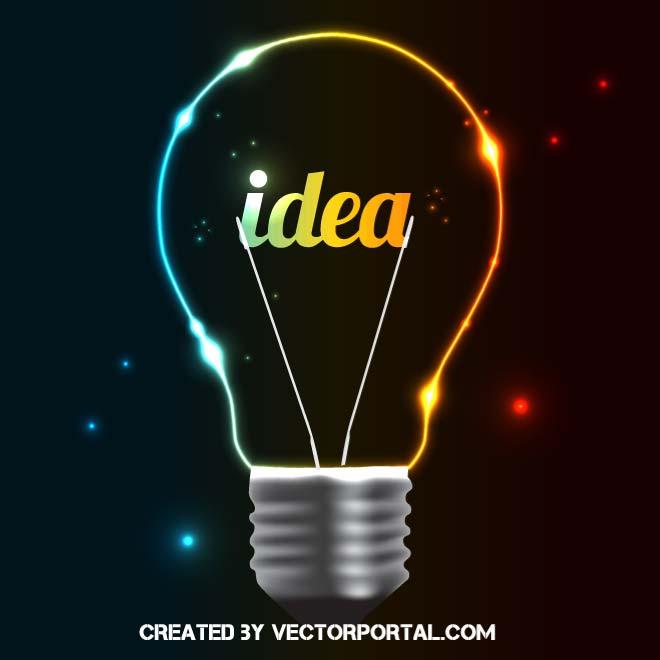 Colorful Bulb Vector 660x660 Colorful Bulb Vector