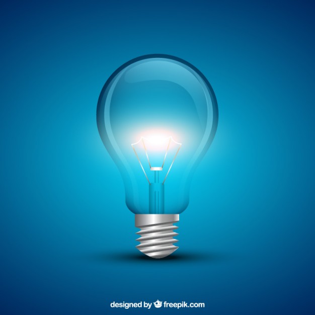 626x626 Glowing Light Bulb Vector Free Download