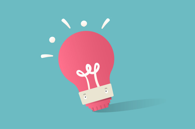 626x416 Illustration Of Light Bulb Vector On Blue Background Vector Free