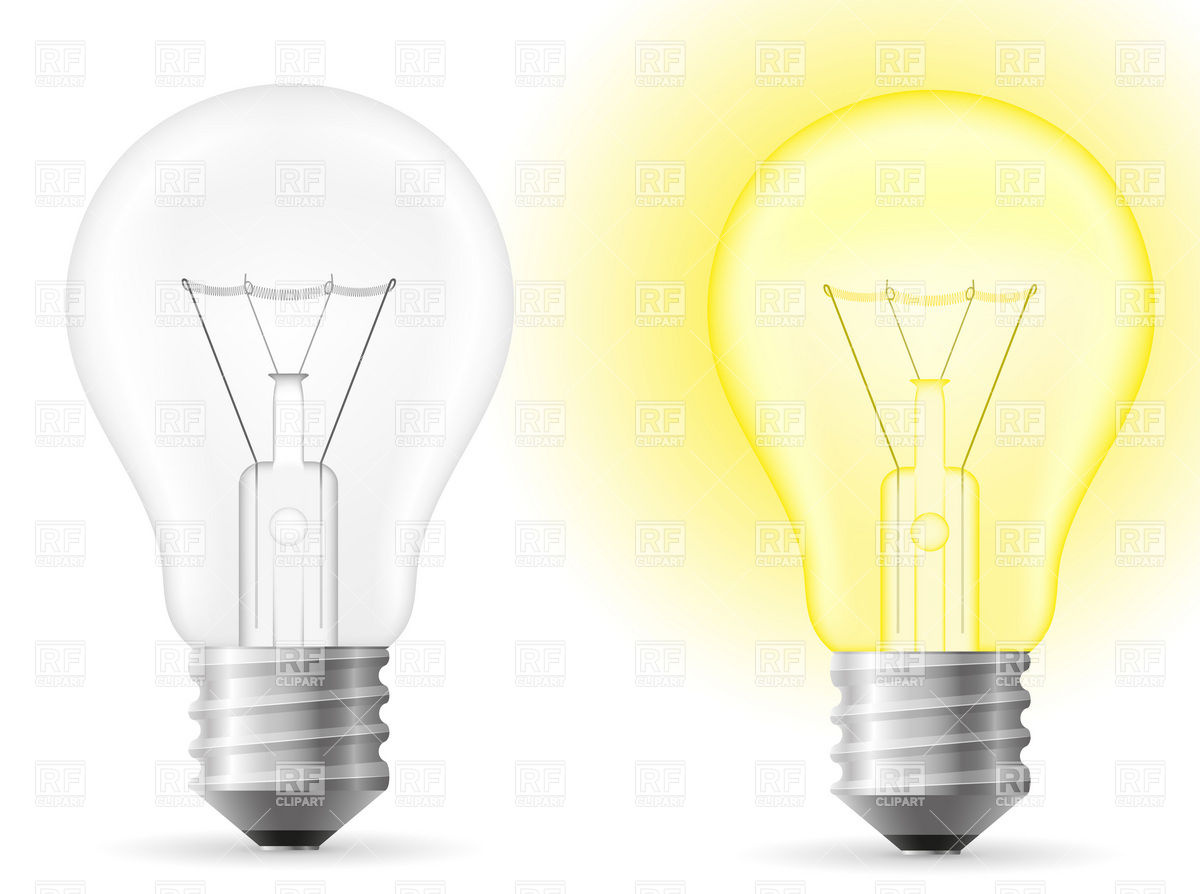 1200x894 Light Bulb Vector Image Of Objects Konturvid