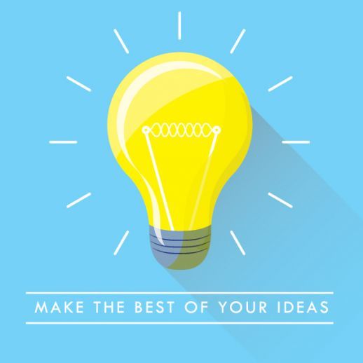 518x518 Lightbulb Vector