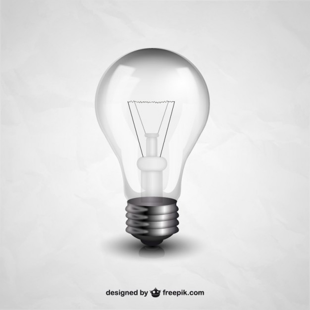 626x626 Realistic Light Bulb Vector Free Download