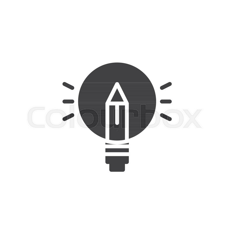Pencil Lightbulb Vector Icon Filled Stock Vector Colourbox 800x800 Pencil Lightbulb Vector Icon Filled Stock Vector Colourbox