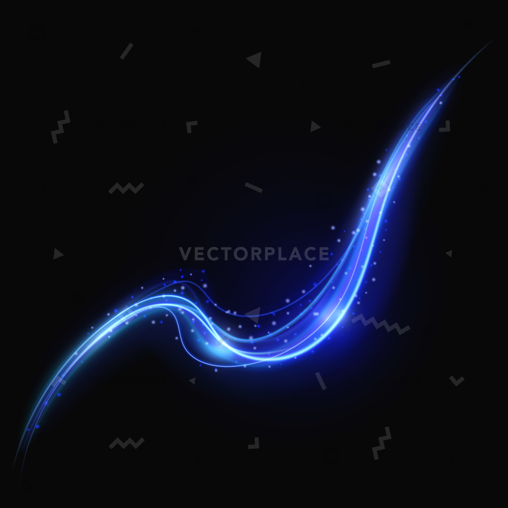 1000x1000 Magic Futuristic Blue Lamp Light Effect Vector Illustration