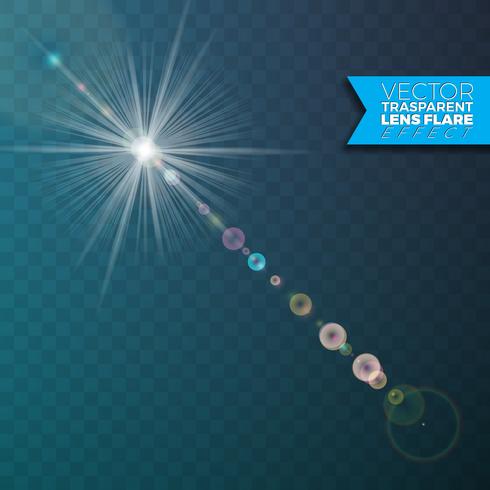 490x490 Realistic Vector Lens Flare Light Effect On Transparent Background