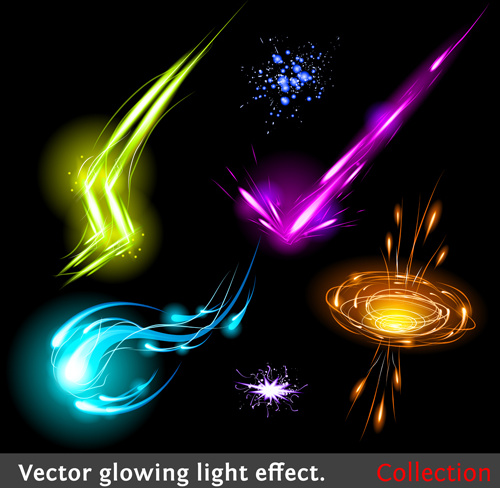 500x488 Colored Glowing Light Effects Vector Free Vector In Encapsulated