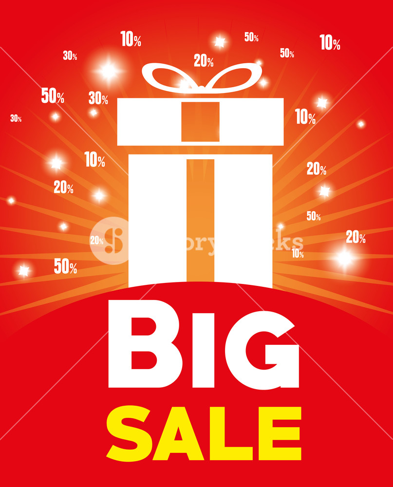Big Sale Big Gift Light Red Background Vector Illustration 807x1000 Big Sale Big Gift Light Red Background Vector Illustration