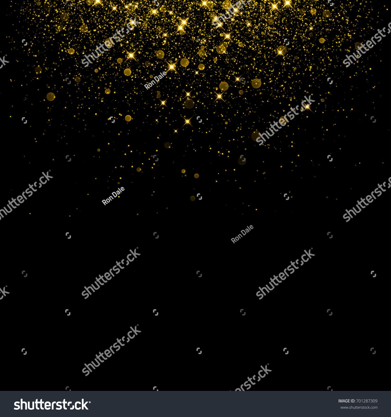 1500x1600 Gold Glitter Background With Sparkle Shine Light Confetti Vector