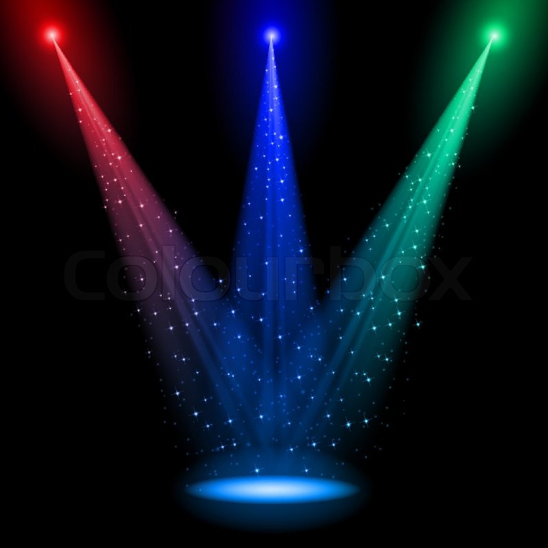 800x800 Three Conical Rgb Shafts Of Light Stock Vector Colourbox
