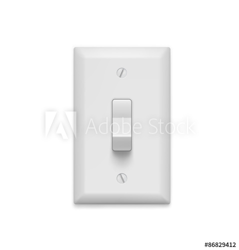 478x500 Light Switch On White Background Vector Illustration
