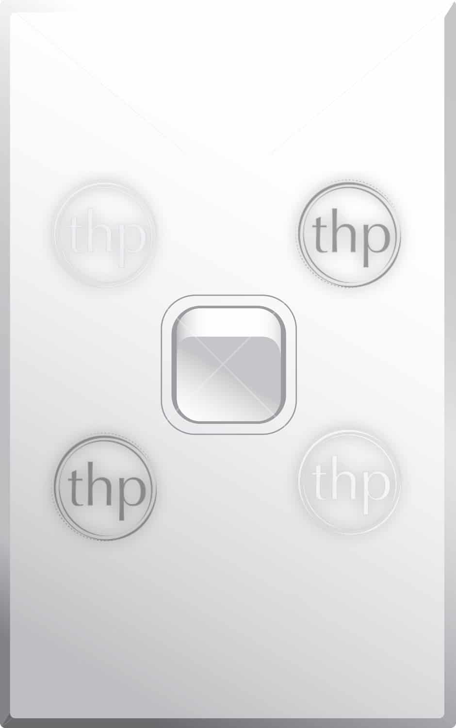 940x1500 Single Light Switch Vector In Shaded White Vector