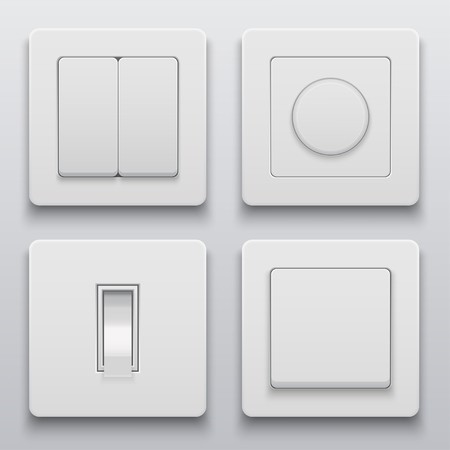 450x450 Vector Modern Light Switch Icons Set On Light Background Royalty