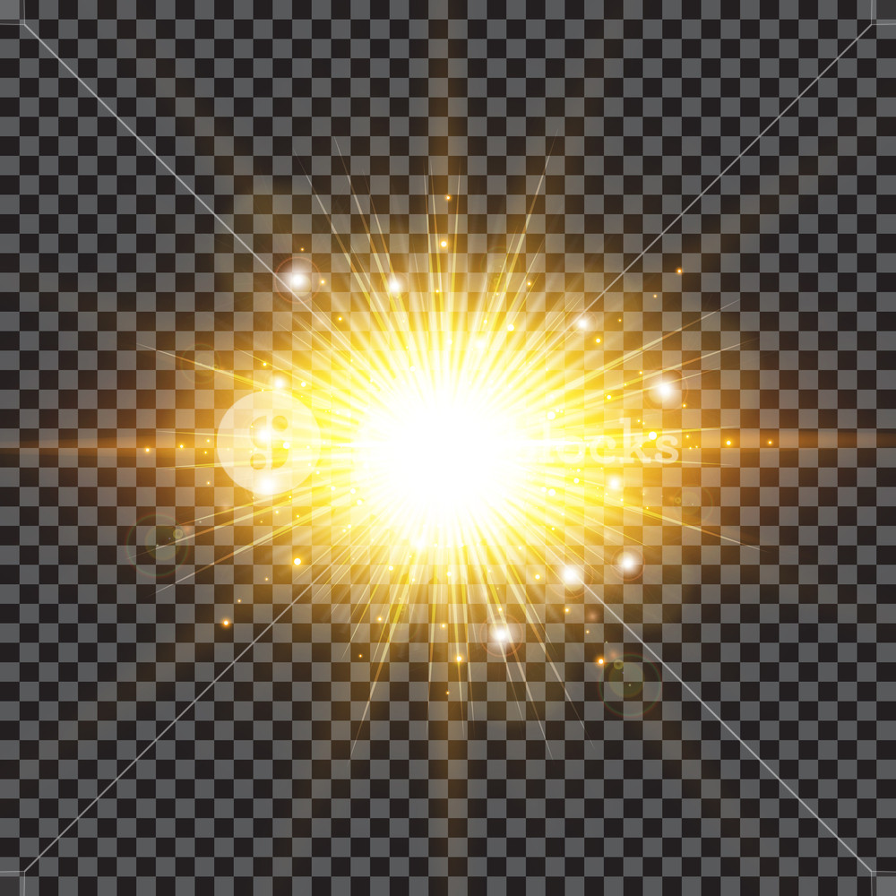 1000x1000 Lighting Effect Sparkling Sun Rays Burst With Splinter Flare