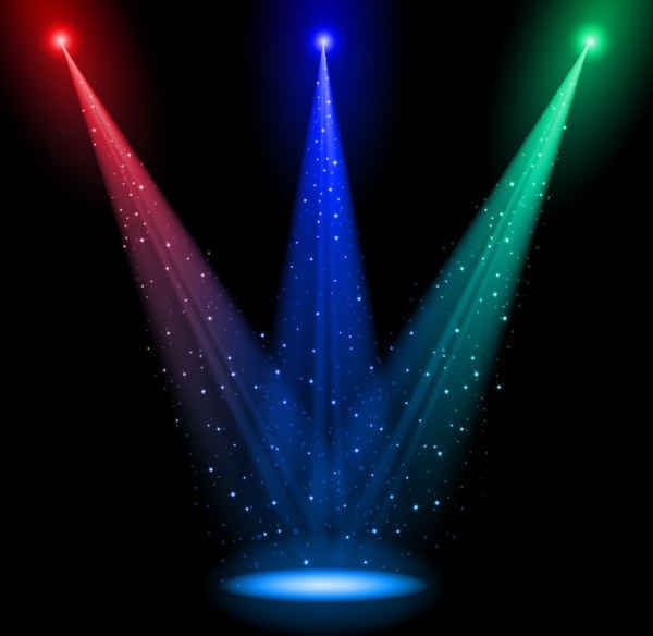 600x584 Brilliant Stage Lighting Vector Backgrounds Free Vector