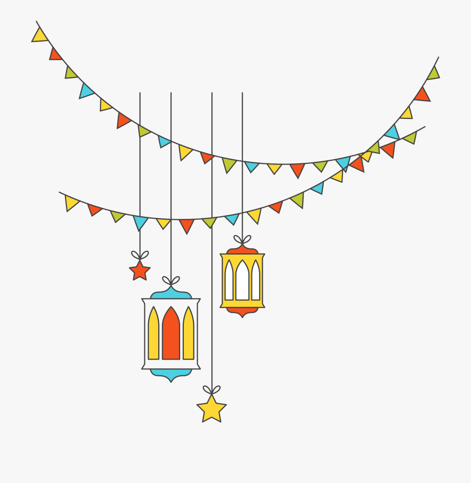 920x943 Decorative Flat Islamic Festival Light Lights Vector