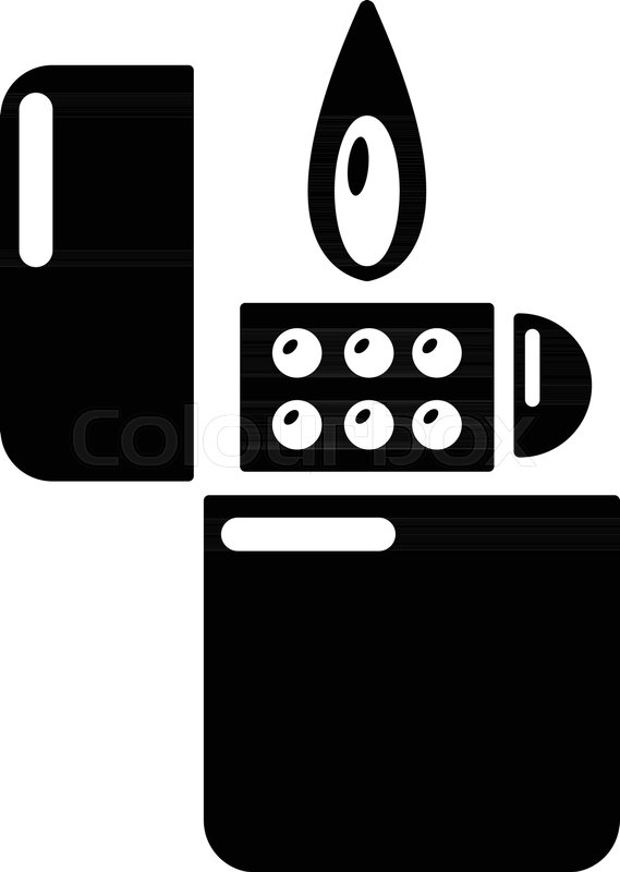 569x800 Lighter Icon Simple Illustration Of Stock Vector Colourbox