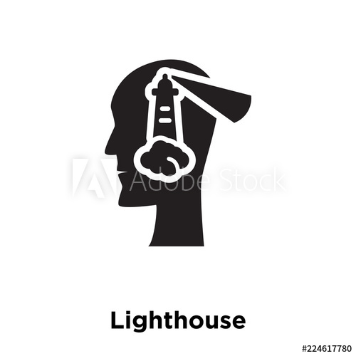500x500 Lighthouse Icon Vector Isolated On White Background, Logo Concept