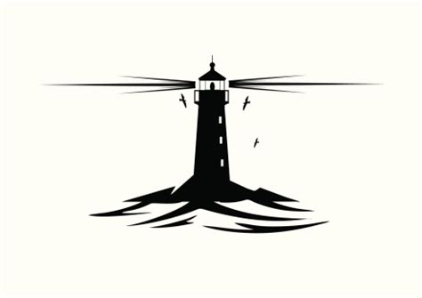 474x335 Lighthouse Silhouette Vector