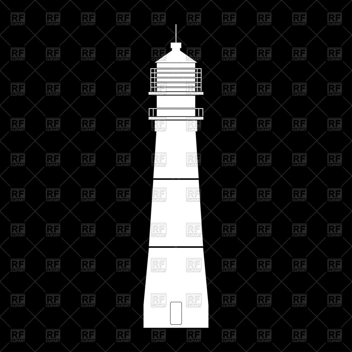 1200x1200 Lighthouse Silhouette Vector Image Of Signs, Symbols, Maps