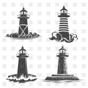 300x300 Silhouette Lighthouse On Light Background Createmepink