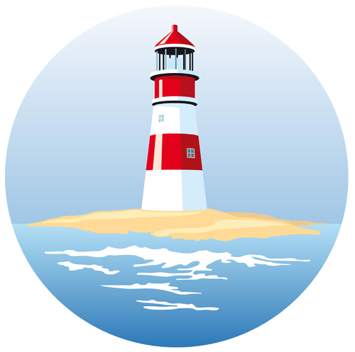 500x497 Set Of Lighthouse Vector Material Free Download