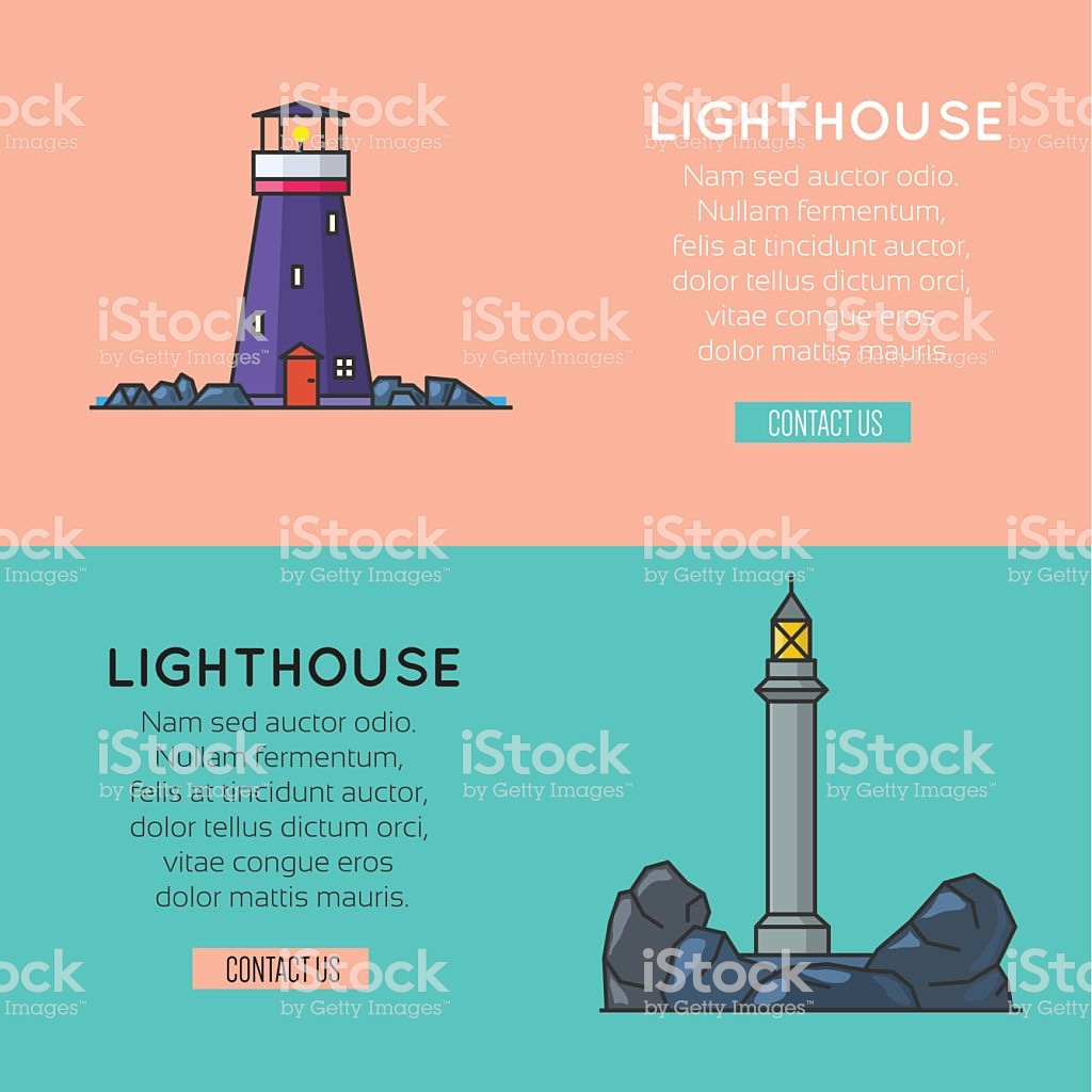 1024x1024 Lighthouse Template Banners Logo Or Label Stock Vector Art More
