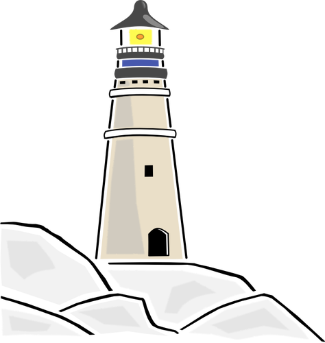474x500 Lighthouse Vector Image