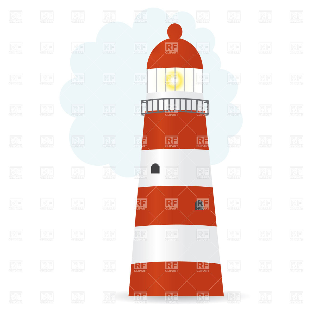 1200x1200 Striped Lighthouse Vector Image Of Architecture, Buildings