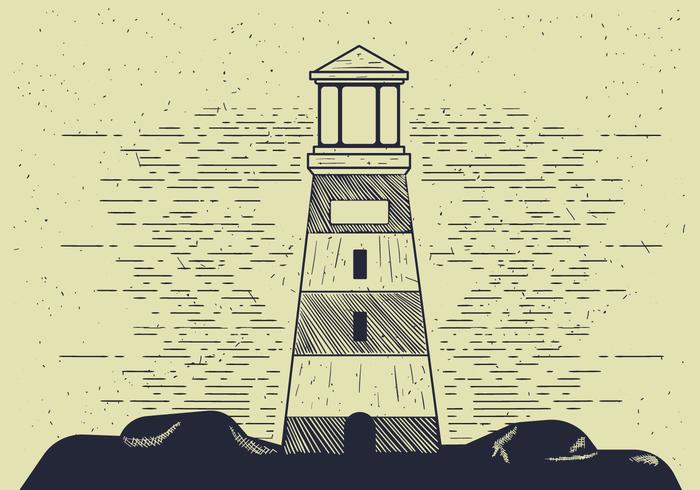 700x490 Free Detailed Vector Lighthouse Illutration