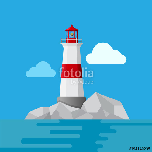 Lighthouse Vector Flat Design Stock Image And Royalty Free 500x500 Lighthouse Vector Flat Design Stock Image And Royalty Free
