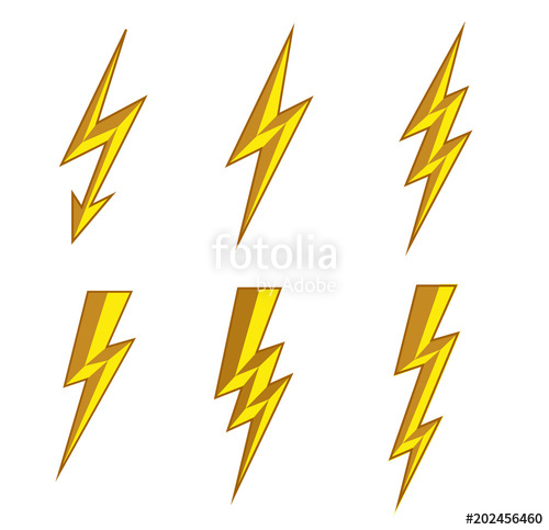 500x483 Lightning Thunderbolt Icon Vector Flash Symbol Illustration