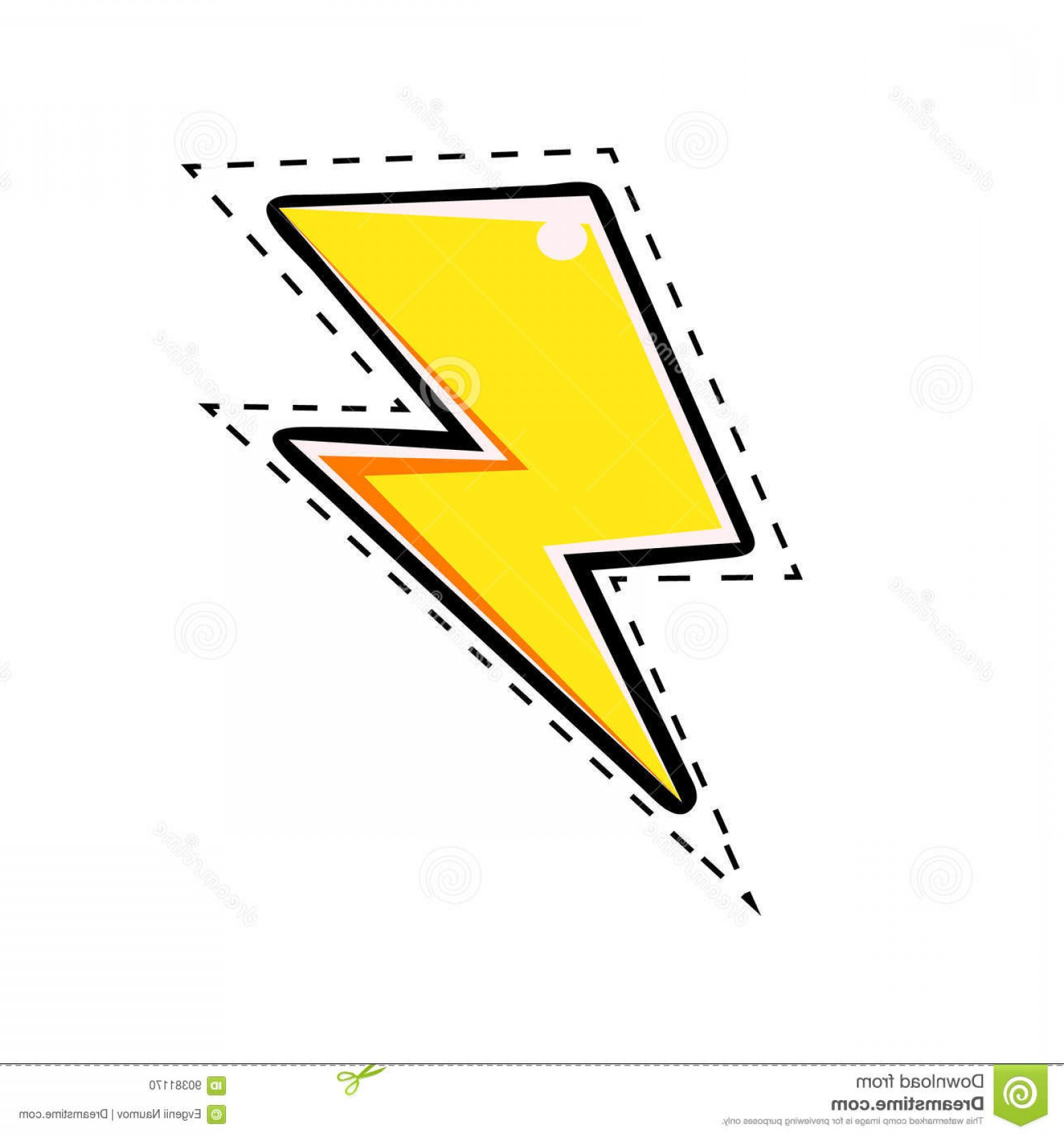 1560x1668 Stock Illustration Yellow Electric Lightning Bolt Vector Comic