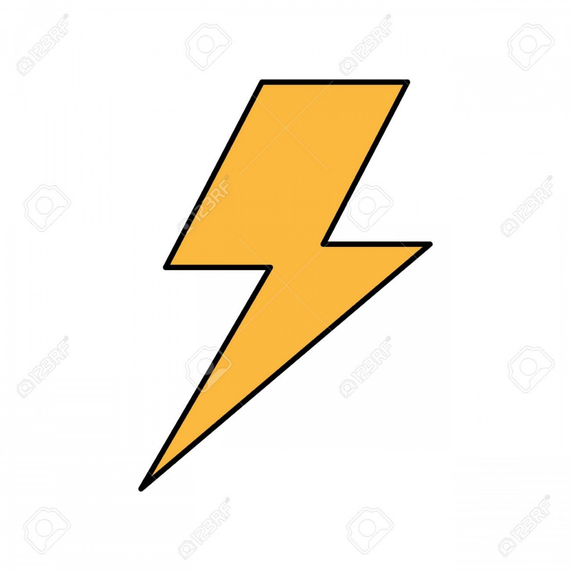 1872x1872 Yellow Lightning Bolt Vector Catchsplace