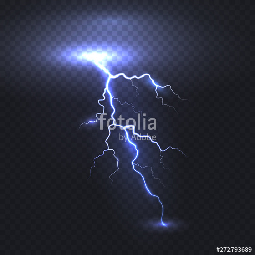 500x500 Lightning Flash Bolt Or Thunderbolt Isolated On Transparent