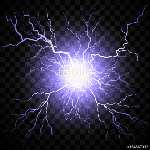 500x500 Lightning Flash Light Thunder Spark On Transparent Background