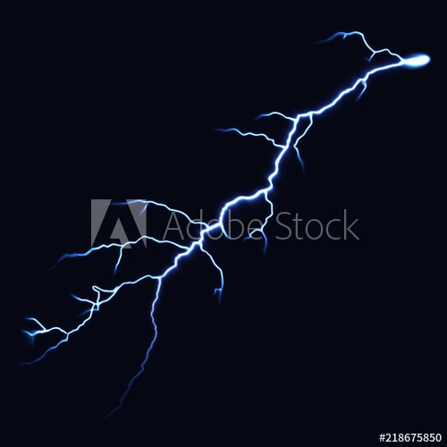 500x500 Lightning Strikes Electric Light Thunder Spark Realistic
