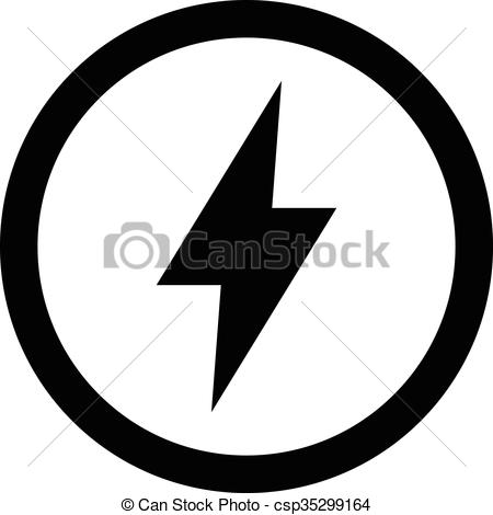 450x470 Lightning Bolt Vector Icon Clip Art Vector