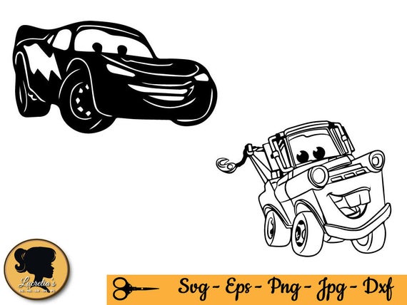 570x428 Disney Cars Lightning Mcqueen Silhouettes For Etsy