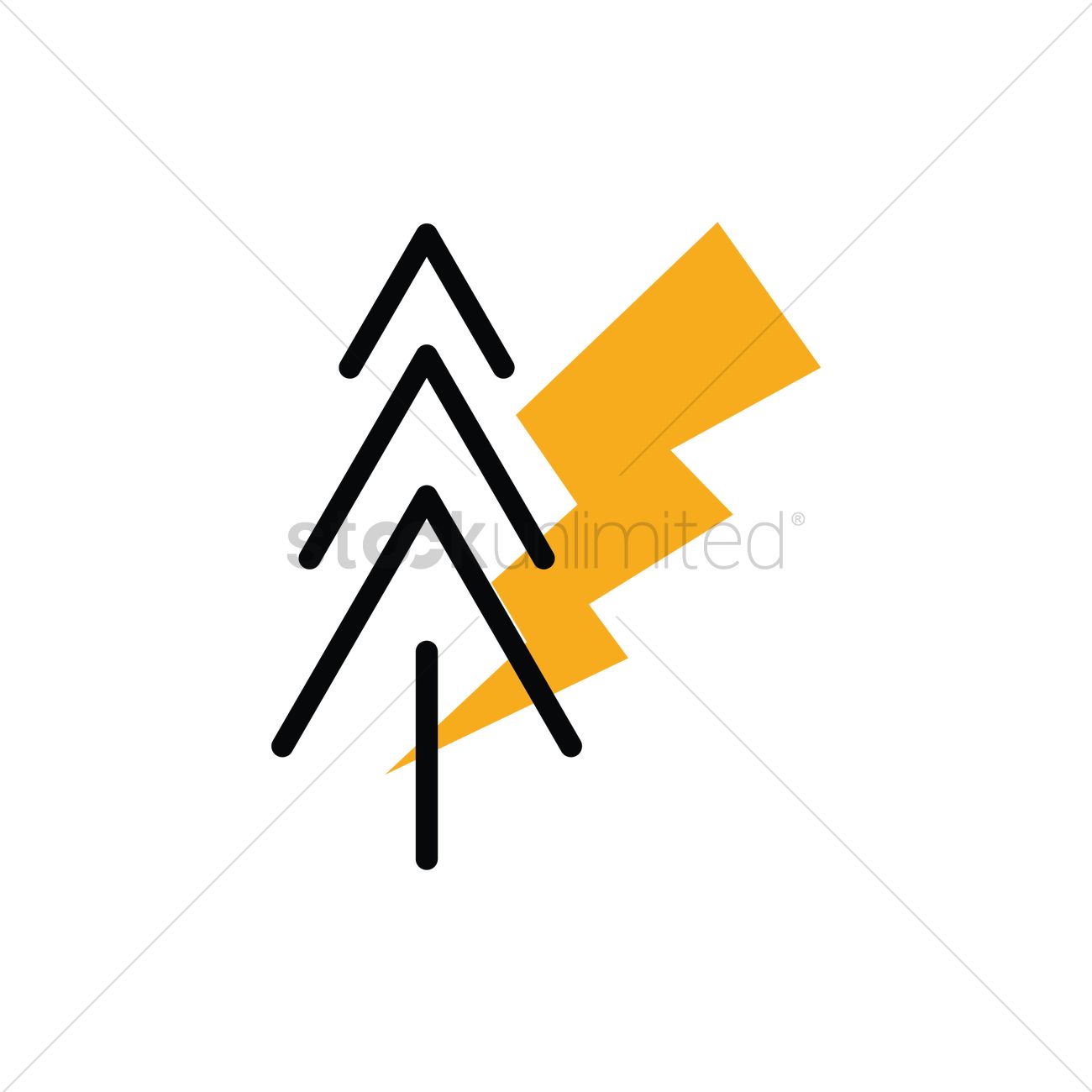 1300x1300 Lightning Strike Vector Image