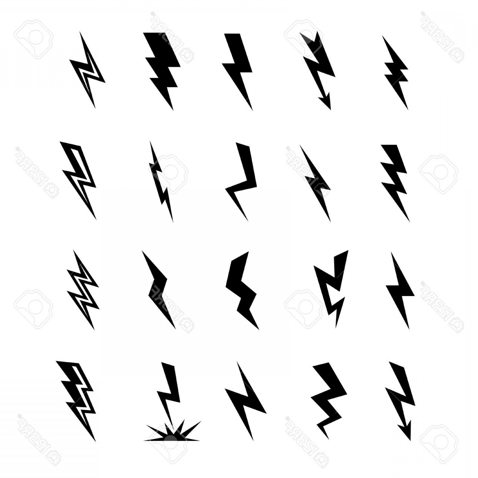 1560x1560 Photostock Vector Vector Lightning Silhouette Lightning Bolt Icon