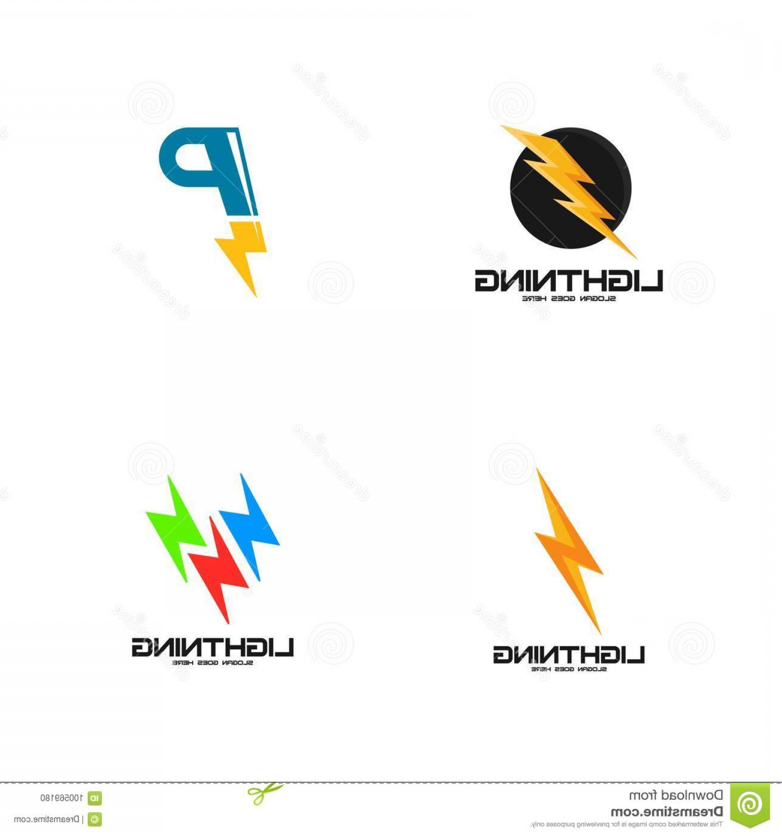 1560x1668 Lightning Logo Vector Art Set Tenplate Business Image Wallkeeper