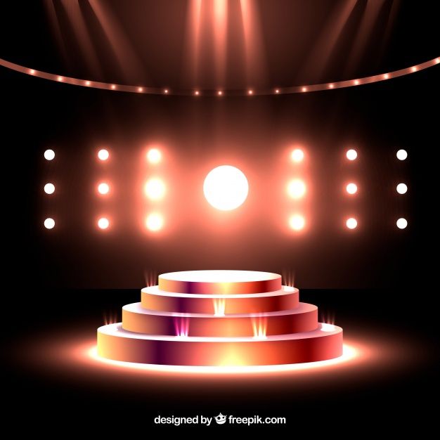 626x626 Realistic Stage Podium With Elegant Lightning Vector Free