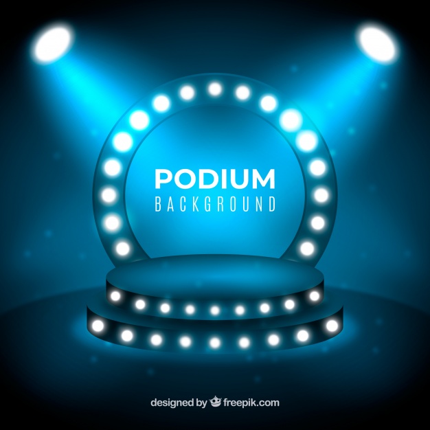 626x626 Realistic Stage Podium With Elegant Lightning Vector Free Download