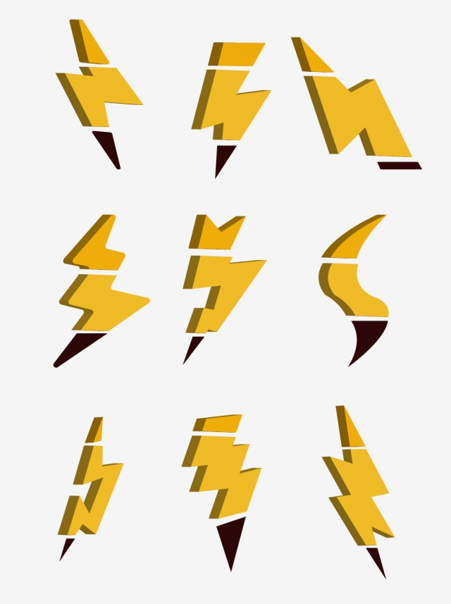 640x857 Cartoon Yellow Minimalistic Lightning, Cartoon, Simple Png