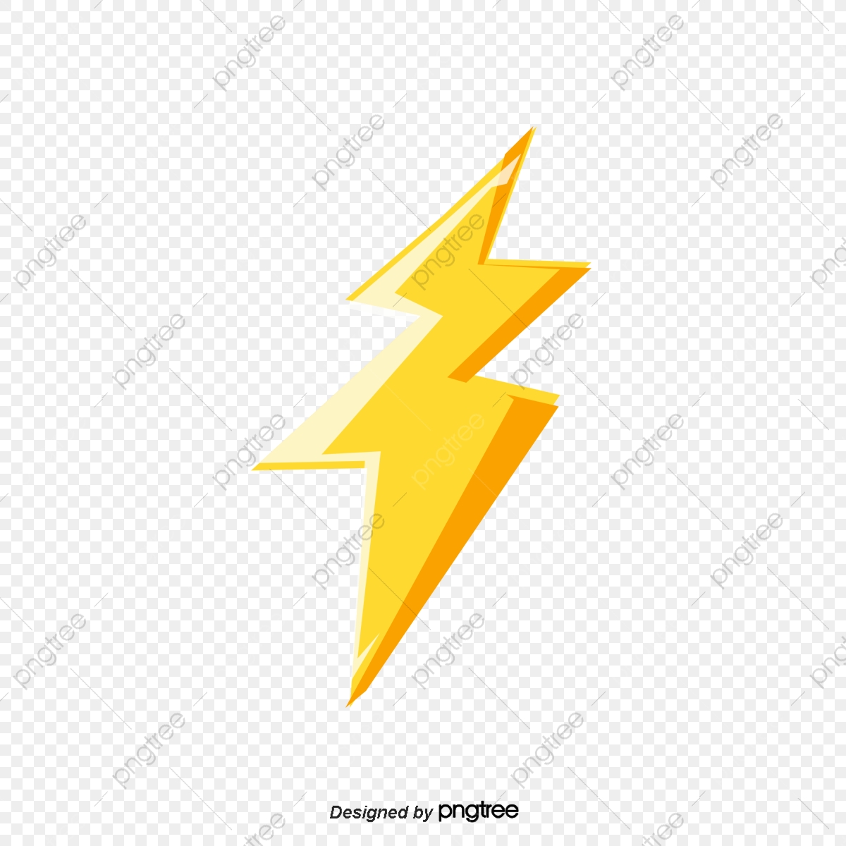 1200x1200 Yellow Lightning, Vector, Creative, Yellow Png And Vector
