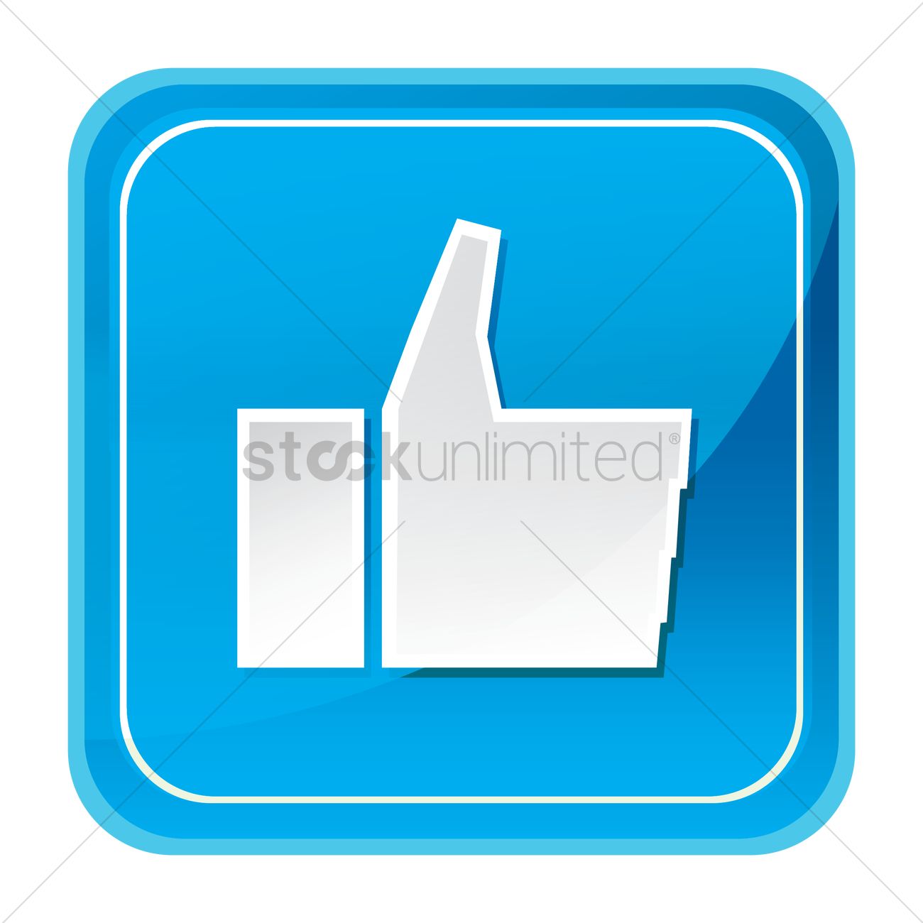 1300x1300 Like Button Vector Image