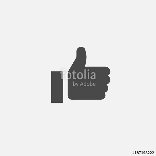 500x500 Thumb Up Like Button Vector Icon Human Hand Click For Nice
