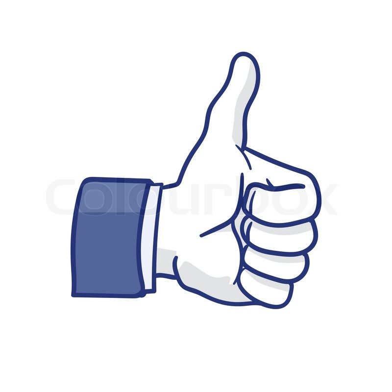 800x800 Hand Drawn Illustration Of Like Hand Stock Vector Colourbox