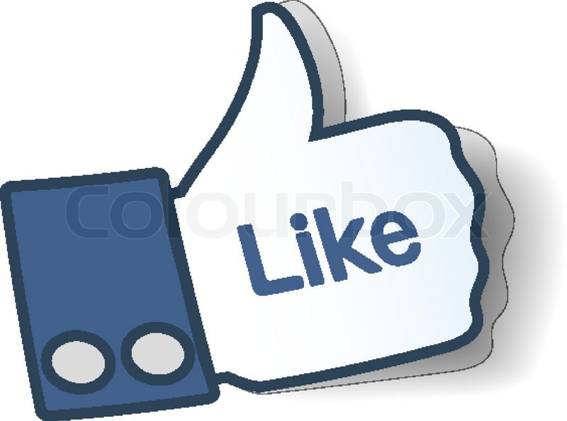 800x594 Like Sign Thumbs Up Symbol From Paper Stock Vector Colourbox