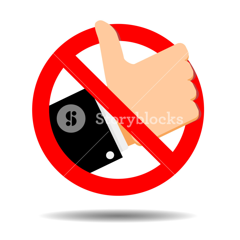 1000x1000 No Like Symbol, Ban Addiction Social Media Vector Social Like